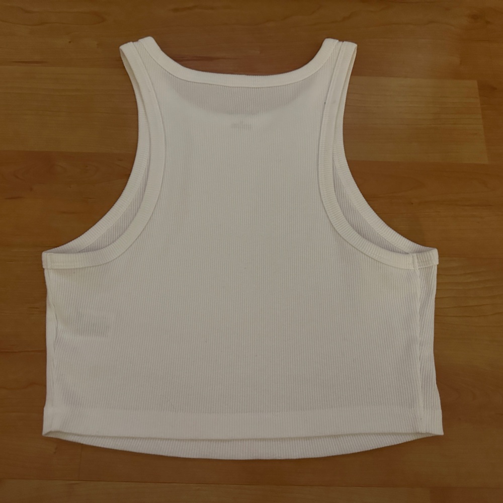 White Ribbed Tank Top - Picture 2 of 3